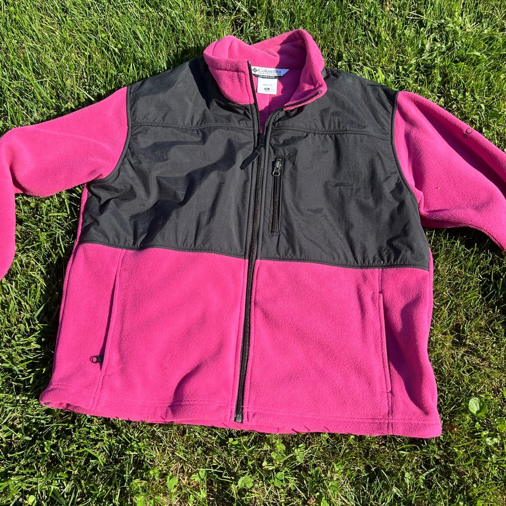 WOMENS COLUMBIA ZIP FLEECE JACKET FALL COAT SIZE XL